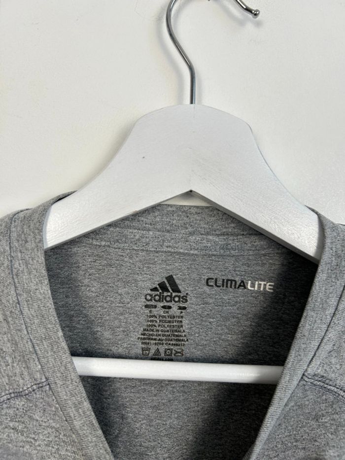 T-shirt Homme Adidas Climalite Gris et Rouge | Taille S | Très Bon État | Sport Training | #TM55 - photo numéro 3