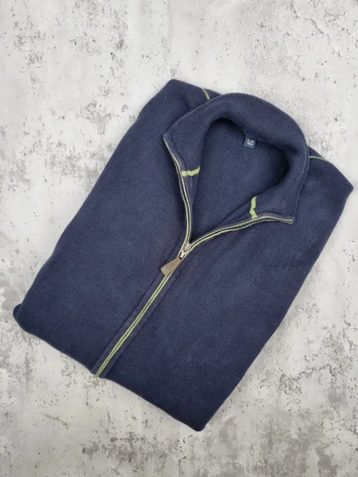 Veste zippée Tommy Hilfiger – Bleu marine – Taille XL Hommes (mesures en photos)