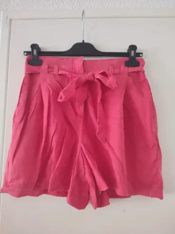 Short en lyocel fushia