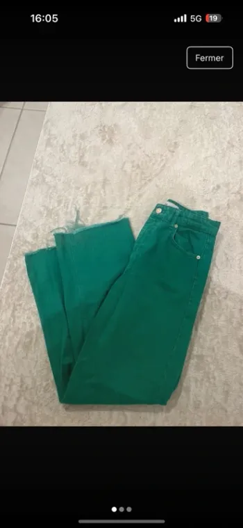 Jean Zara vert taille S
