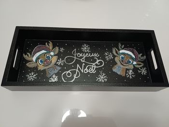 Plateau décoratif de Noël en très bon état