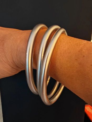 Lot de jonc argenté