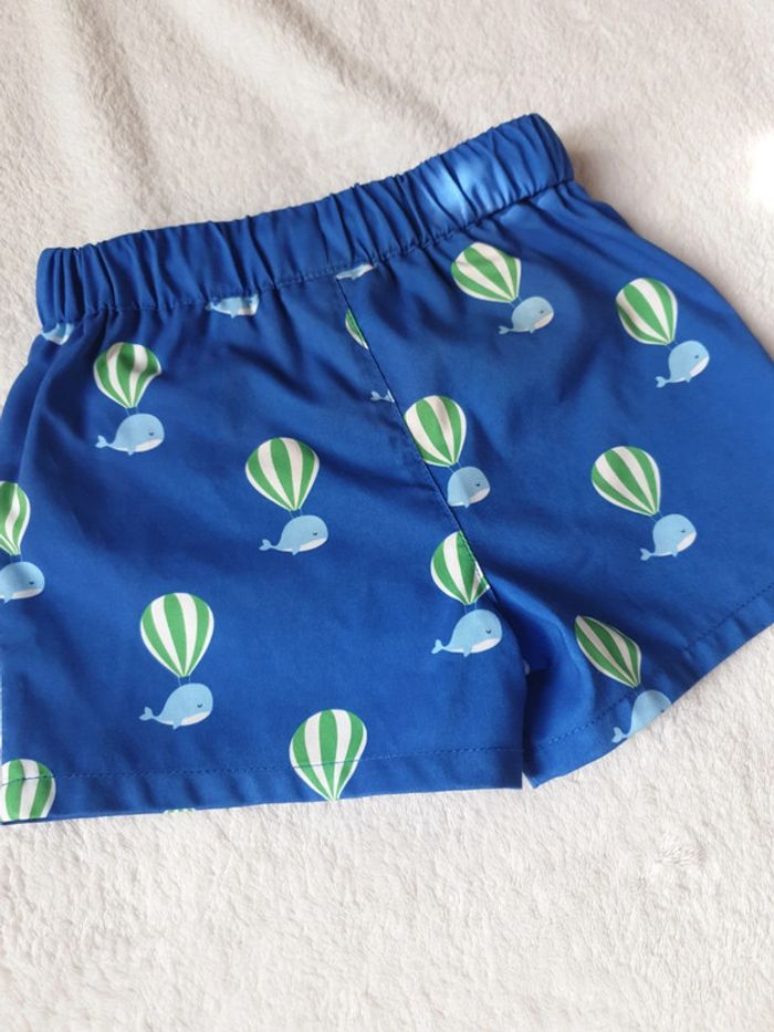 Short de bain mongolfieres/ baleines - photo numéro 4
