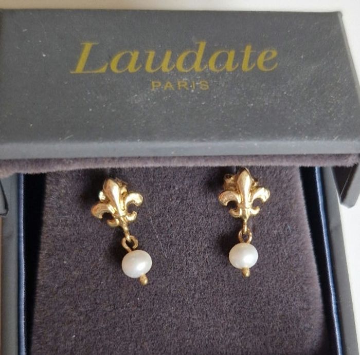 Boucles d'Oreille Or et Perles de Culture. - photo numéro 4