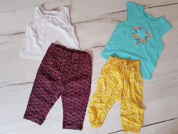 Lot de 2 ensembles estivaux fille 12mois grain de blé creeks kiabi
