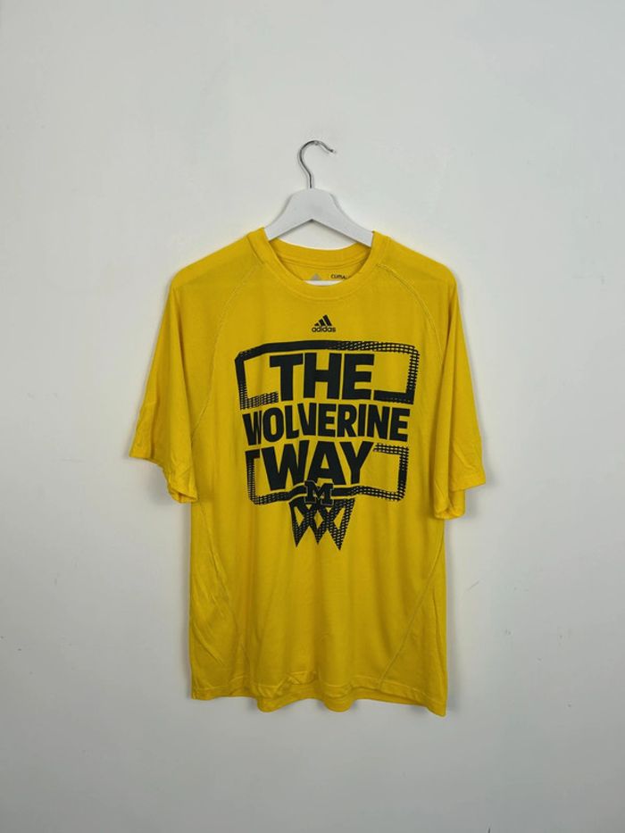 T-shirt Adidas Climalite Homme Jaune | Taille M | Très Bon État | Sport Training | #TM46
