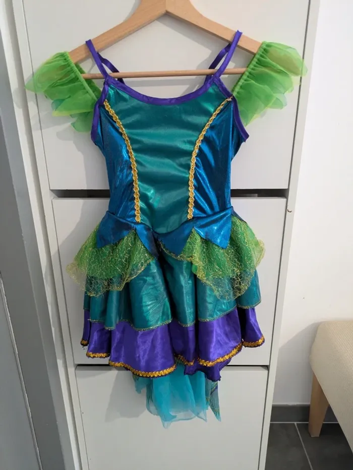 Déguisement costume robe de Paon oiseaux taille 4/6 ans