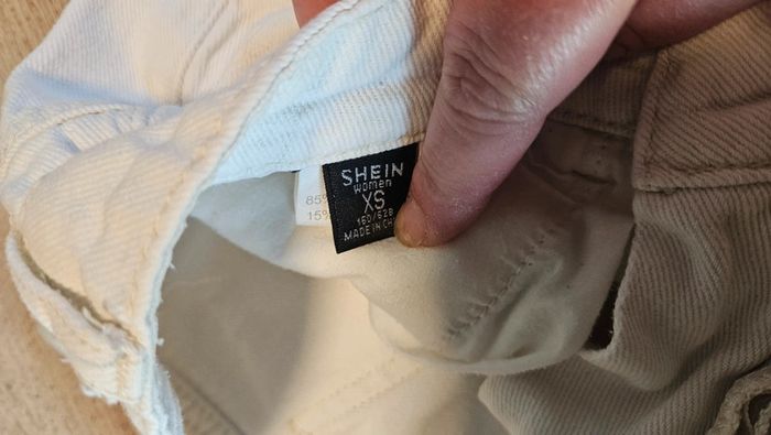 Pantalon blanc cassé, coupe droite, large, Shein, XS - photo numéro 5