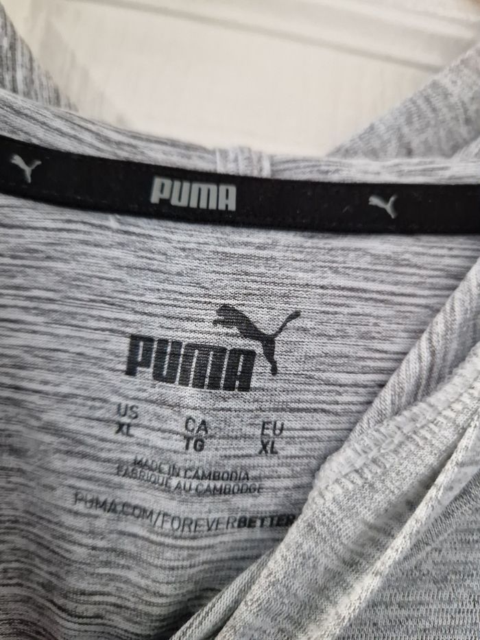 Tee-shirt manches longues PUMA  TAILLE  XL  à capuche - photo numéro 2