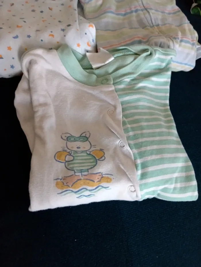 Lot de 3 pyjamas grenouillères 24mois - photo numéro 2