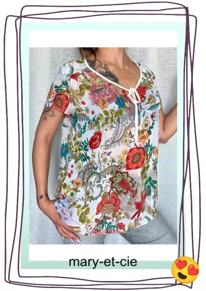 SOLDÉ - Blouse fluide légère manches courtes taille 3 - depeche mode