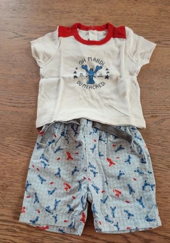 Ensemble été 3 mois petit bateau