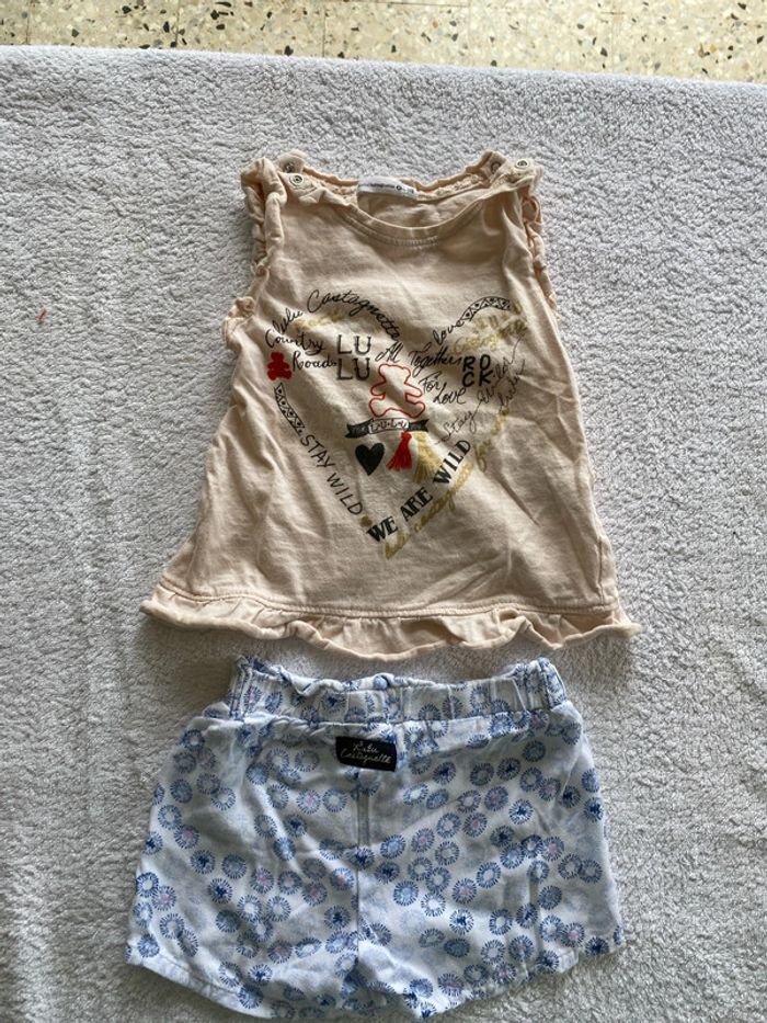 T24mois ensemble tee shirt + short
