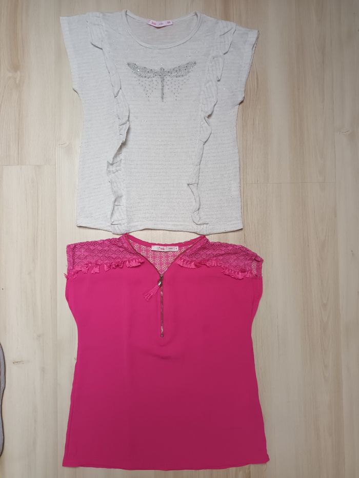 Lot hauts manches courtes 8 ans