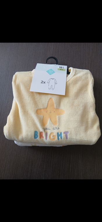 Lot de 2 pyjamas étoile garçon en velours  18 mois