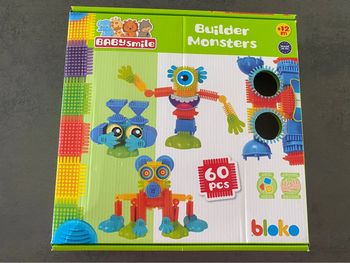 Coffret de 60 blocs de construction Baby Smile Monster Bloko