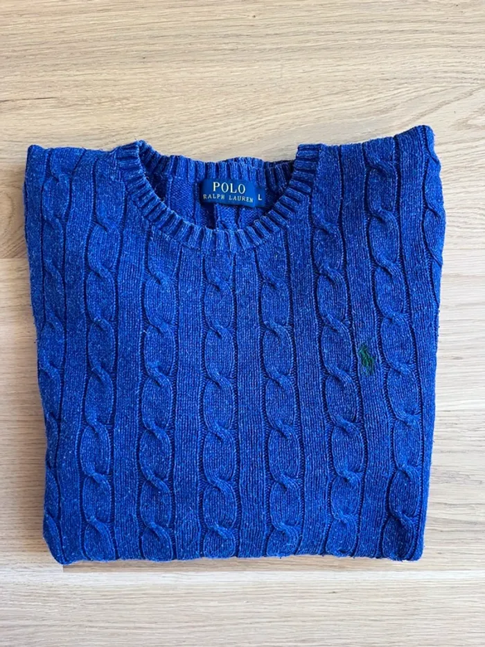 Pull Torsadé 100% coton - Ralph Lauren - Taille L