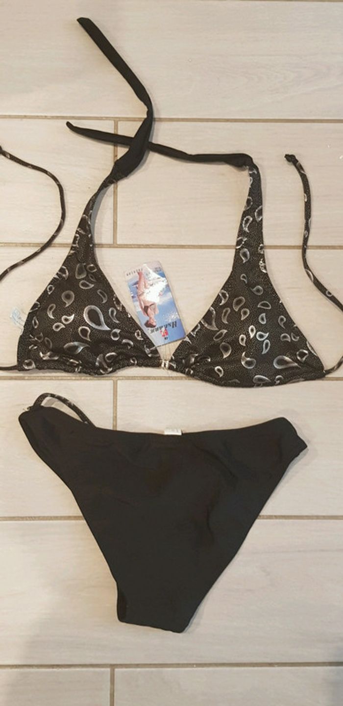 Maillot neuf  taille M  noir toutes argenté - photo numéro 2