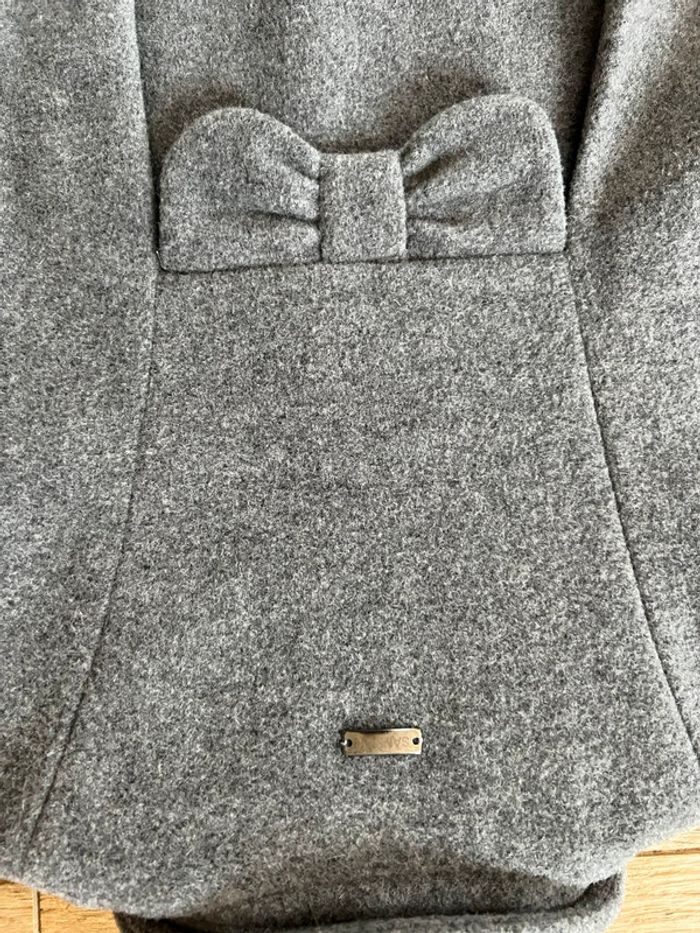 Manteau fille gris en laine 36 mois sanmar 1968 très bon état - photo numéro 7