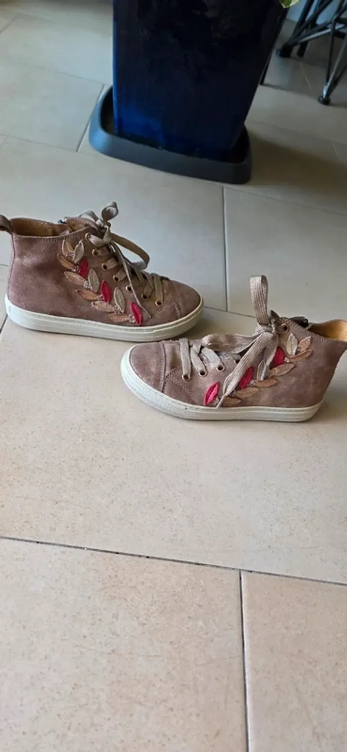 Bottines basket montante Pom D'api taille 31 - photo numéro 2