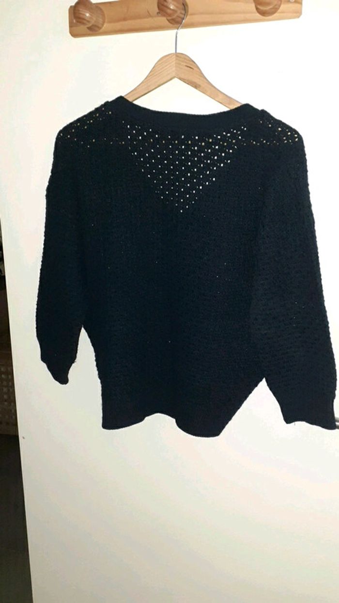Pull maille bleu foncé - photo numéro 4