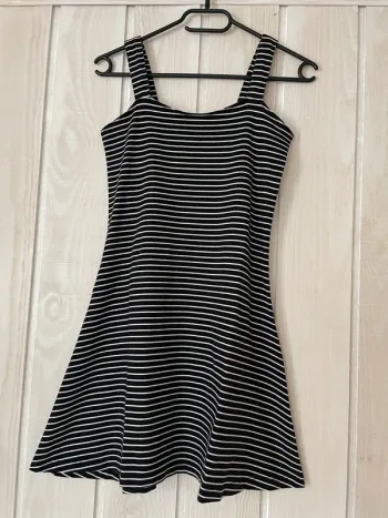 Robe stretch rayée noir/blanc - Brave Soul - XS