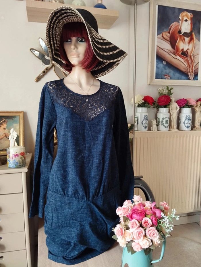 🌿Robe à Pans & Dentelle Le Temps des Cerises T38/40🌿