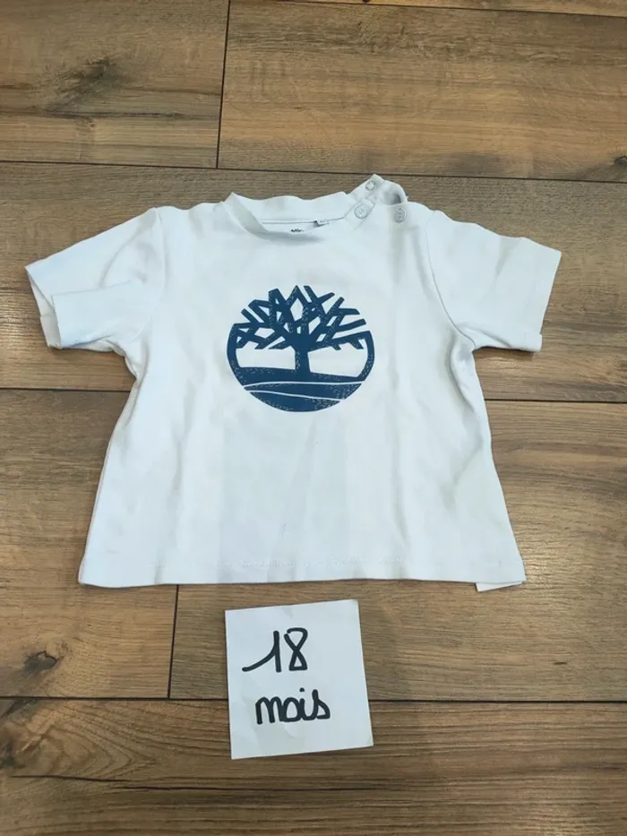 Tee shirt blanc épais garçon 18 mois timberland