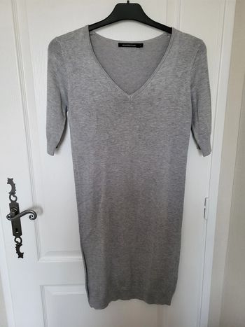 Robe grise col V Monoprix T1