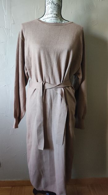 Robe pull longue couleur camel La redoute taille XL
