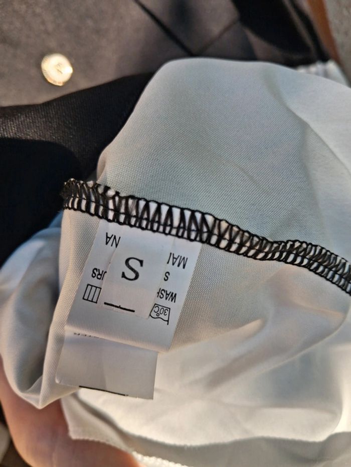 Robe chemise courte noire et blanche - photo numéro 6
