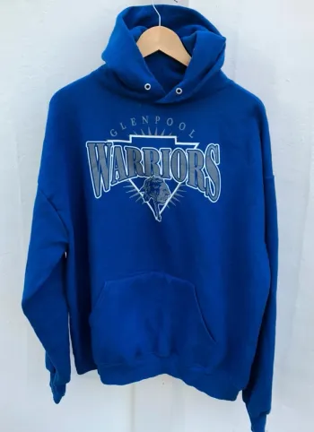 Jerzees Varsity Hoodie blue Glenpool Warriors USA Mens XL