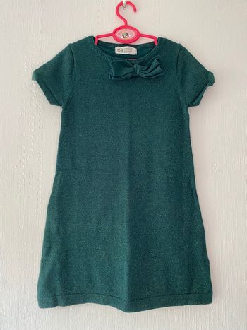 Robe 2-4 ans verte a paillette 