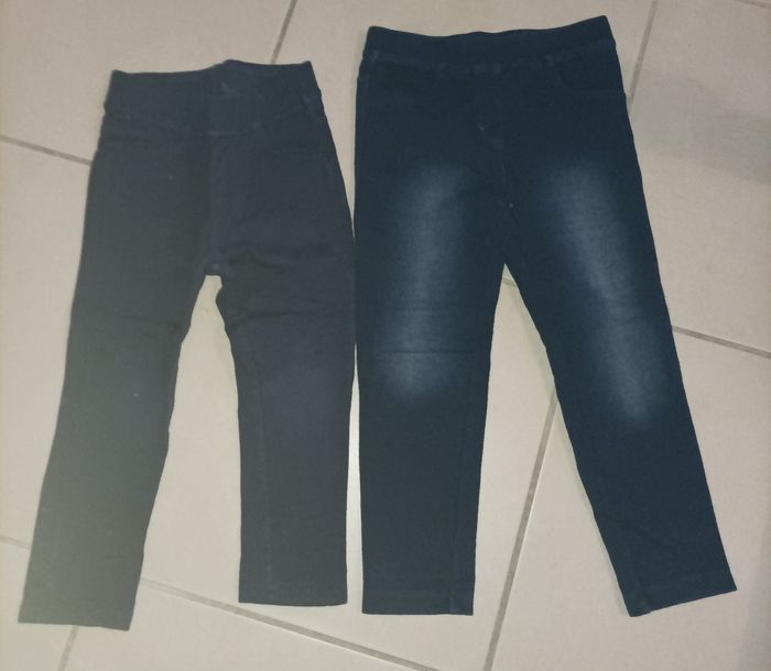 Lot de 2 leggings 98 cm bleu