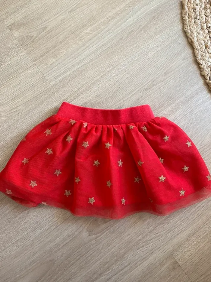 Jupe rouge en tulle style tutu