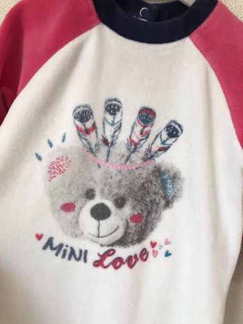 Pyjama velours ours plumes 12 mois Absorba