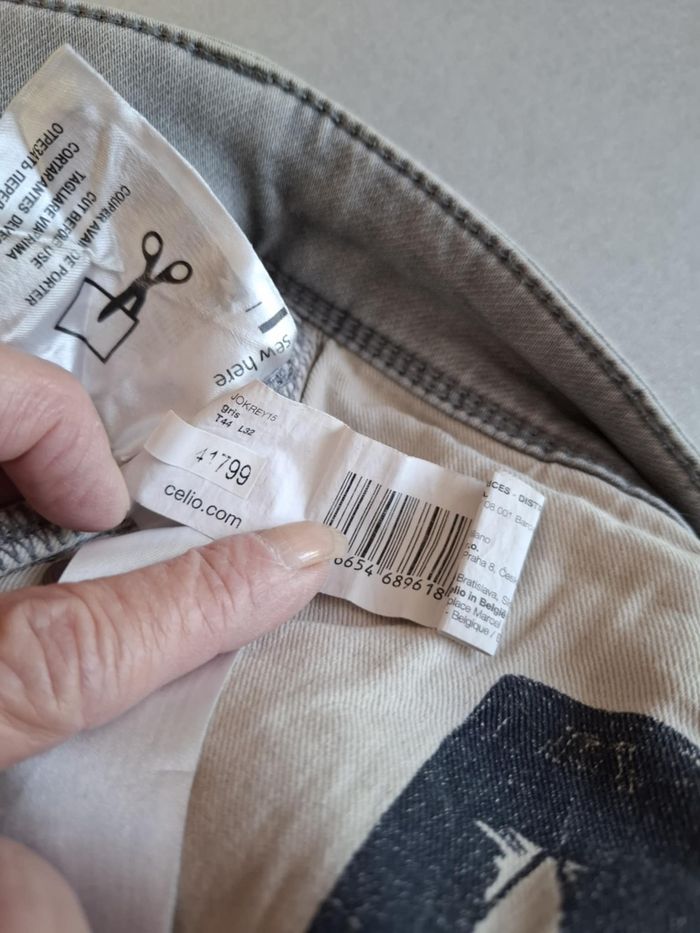 Joli jean homme Celio C15 straight W34 L32 gris clair très bon état - photo numéro 10