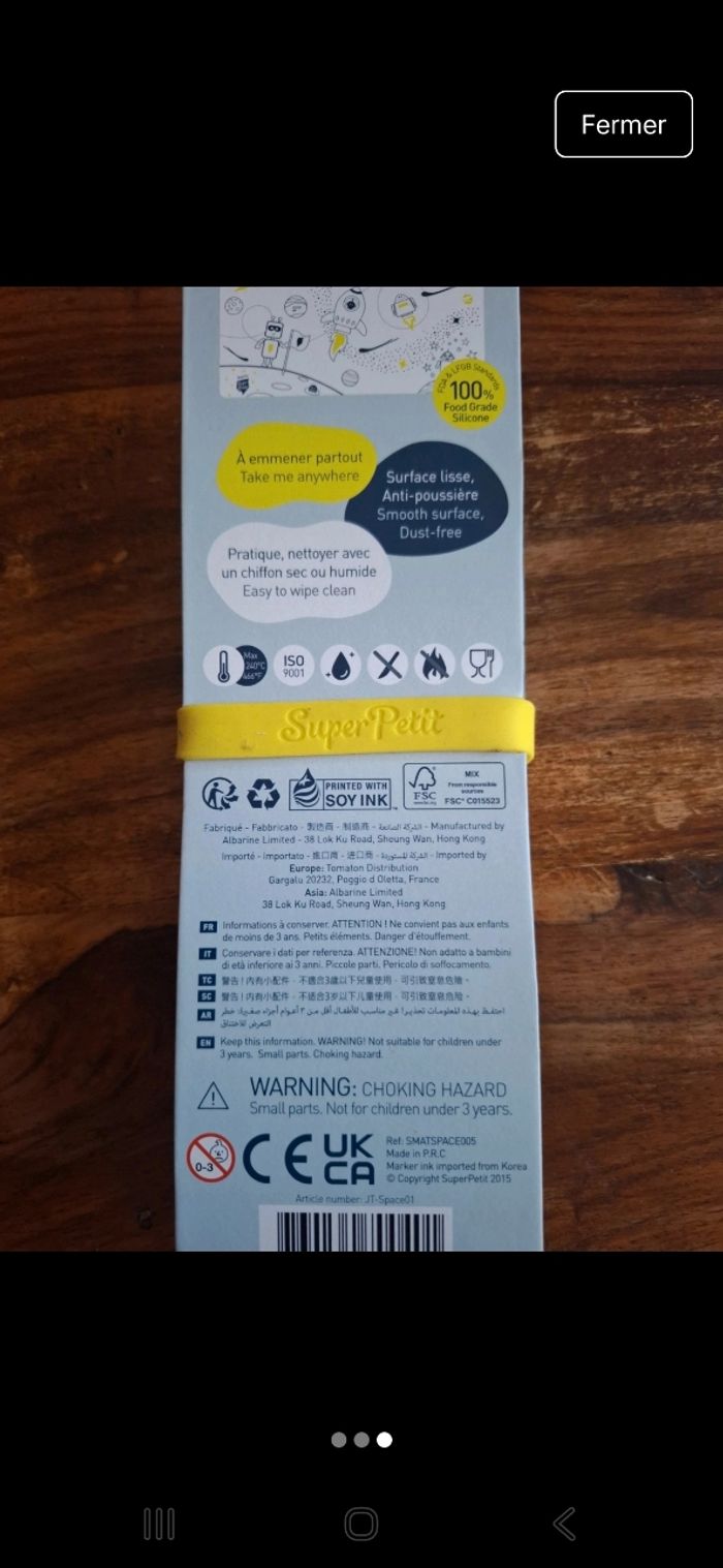 Set de table à colorier espace - photo numéro 3