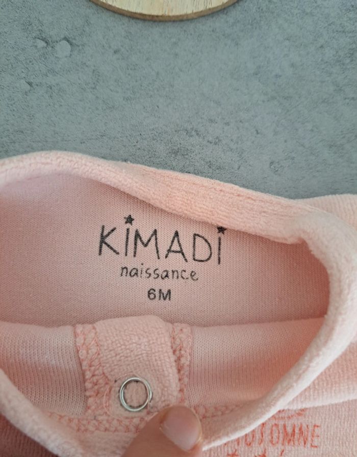 Pyjama grenouillère bébé fille taille 6 mois
Ouverture à l'avant 
Rose pâle 🌸 - photo numéro 2