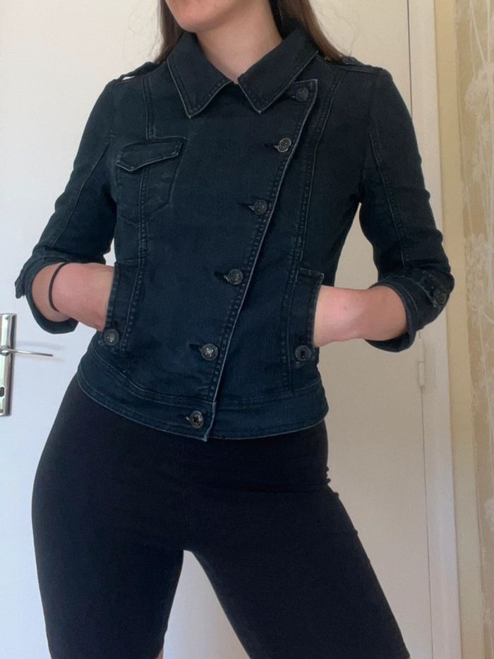 Veste près du corps cintrée asymétrique vintage - photo numéro 5