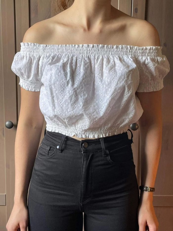 Haut H&m blanc - photo numéro 1