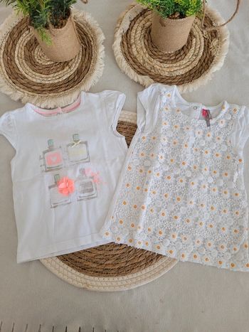 Lot 2 tee-shirt manches courtes 18 mois
