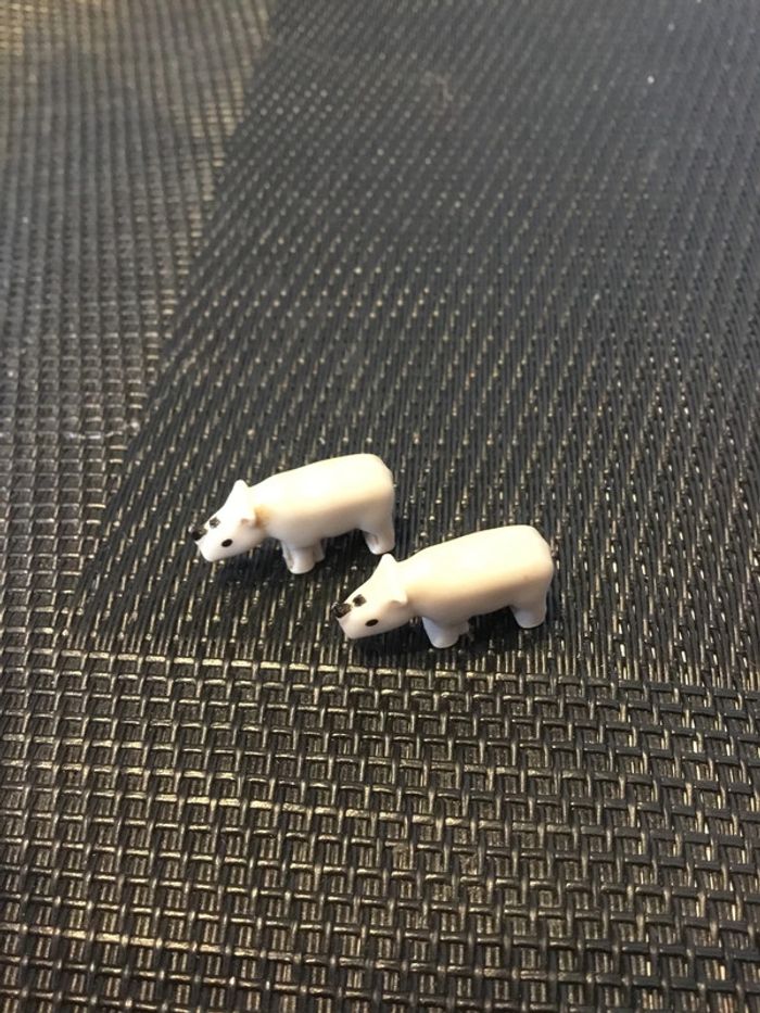 Playmobil Micro lot 2 figurines aimantées Rhinocéros arche de Noé 4332 pièces détachées