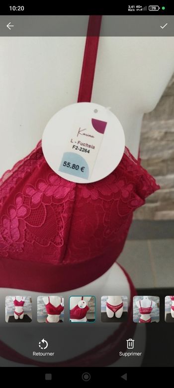Lingerie femme ensemble soutien-gorge et string neuf sous blister