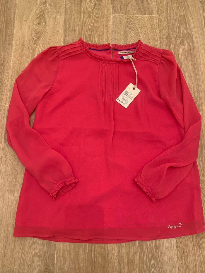 Chemisier fille rose pepe jeans