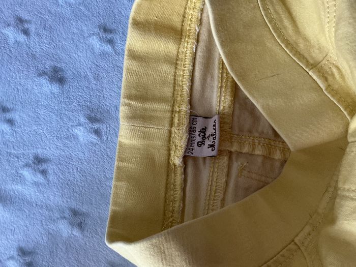 jean slim jaune taille élastique 24 mois boite à malices - photo numéro 8