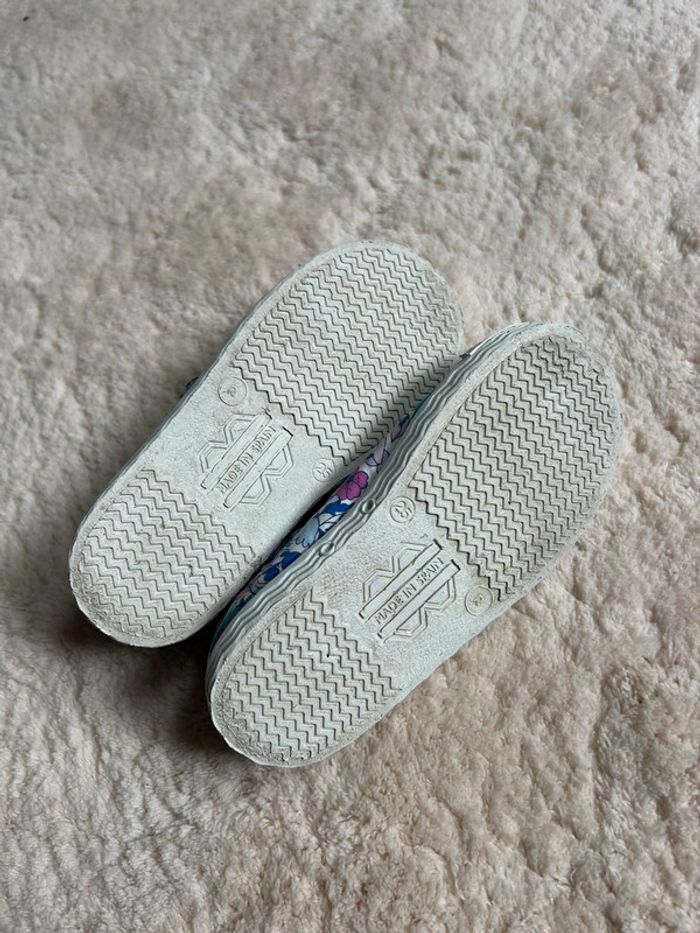 Chaussures toile liberty Jacadi fille 25 Tbe - photo numéro 3