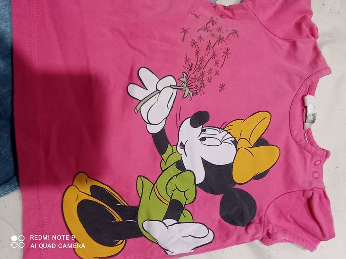 salopette jean + tee shirt de H&M  2 ans ref R478 C6 - photo numéro 3