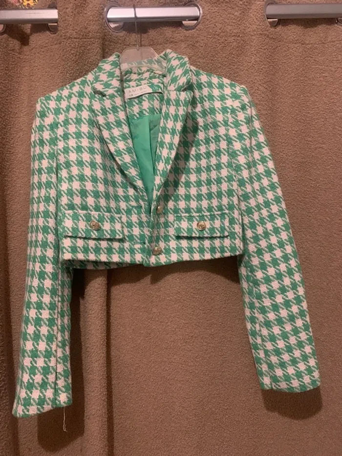 veste blazer avec carreaux - photo numéro 2