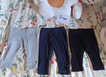 Lot de 3 legging bébé 9m🌸